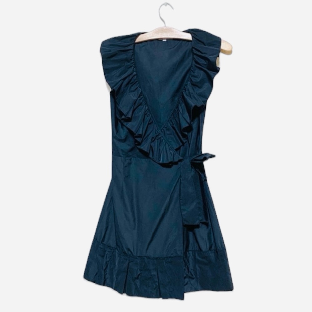 Costa Blanca Black Wrap Around Mini Dress Size XS